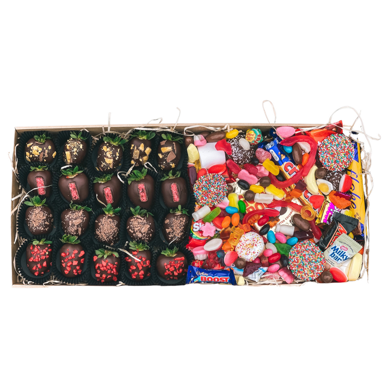 Half Lolly Half Chocolate Covered Strawberry Box